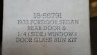 18-56791 Unbranded Fordor Sedan Rear Door And Side Windows Glass Run