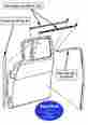 55-45983 1955 1956 1957 1958 1959 Chevrolet Gmc Truck Deluxe Window Felt Channel Kit