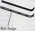990901 Parts Unlimited Inc Plymouth Window Sweeps Felt Kit For Hardtop
