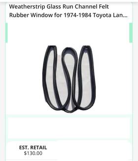 Gr02-045 Aftermarket Products 74 -84 Toyota Land Cruiser Fj40 Fj45 Hj47 Bj40 Door Glass Run Weatherstrip Seal