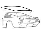 C9zz-6342084-a Scott Drake Mustang Parts Ford Fastback Rear Window Seal New
