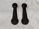Kr-12010 Unbranded Porsche Pair Of Black Plastic Manual Window Cranks Winders