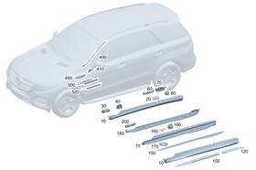 Mercedes-benz 254-690-53-03 Genuine Mercedes-benz Water Deflector