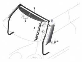51137356298 Mini Cooper Convertible Right A Column Post Trim Black New Oem F57