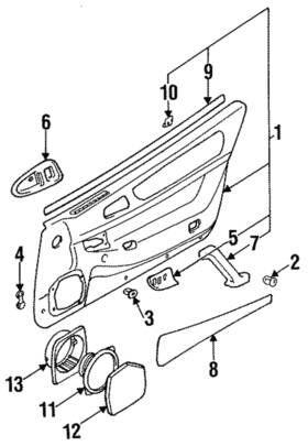 Mr153919 Mitsubishi Genuine Inner Weather-strip Mr153919 Mitsubishi Genuine Inner Weather-strip