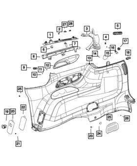 7eg92pd2aa Mopar Genuine Headliner Molding