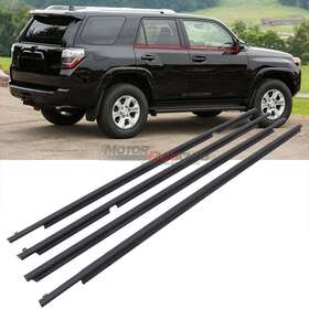 75710-48050 Motorfansclub 4pcs Outer Window Weatherstrip Molding Trim Seal Belt Fit For 4runner 2010-2021