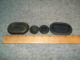 N807093-s Mustang 2000 Rubber Body Seals Under Carpet Oval Aek-17 Round 377856-s