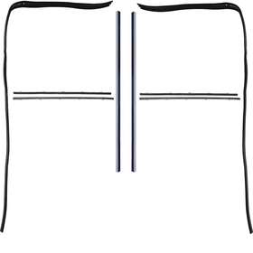 Cr1062 Oer Authorized 1967-72 Chevy Gmc Truck Glass Run And Window Felt-anti Rattle Set With Stainless