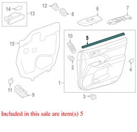 681720e051 Toyota 2017 Highlander Door Window Belt Weatherstrip