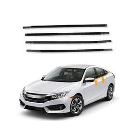 Wztepeng 665878860615 4pcs Weatherstrip Window Seal Compatible With Honda Civic 4 Door Sed