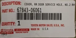 New Oem 18-23 Toyota Camry Rear Right Door Access Weatherstrip Cover 67843-06061. Fixed Price $25.95.