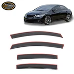 In-channel Window Visor Fits 12-15 Honda Civic Sedan 4PC Rain Guard Shade. Fixed Price $40.99.