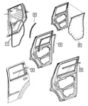 Genuine Mopar Rear Door Belt Inner Weatherstrip Right 55360952AC. Fixed Price $18.64.