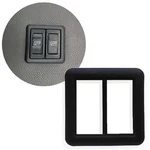 Black Dual 2 Rocker Switch Frame Bezel Trim Door Panel Cover Power Windows Locks. Fixed Price $19.95.