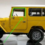 Pair Toyota Land Cruiser FJ40 FJ45 HJ47 BJ40 Door Glass Run Weatherstrip Seal. Fixed Price $95.00.