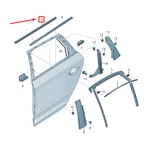 New Audi Q5 Fy Rear Left Inner Door Window Aperture Seal 80A839479 80A-839-479. Fixed Price $102.30.