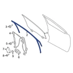 Ford Edge 2015-2024 FT4Z5825766M Rear Right Window Channel. Fixed Price $88.54.