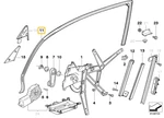 Front Left Window Guide For Bmw E-36. Fixed Price $499.95.