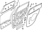Genuine Nissan Door Window Belt Weatherstrip 82834-7LF0A. Fixed Price $50.78.