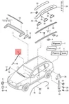 Genuine Porsche Cayenne Water Deflector Strip Right Rally Black 9555593280003C. Fixed Price $76.11.