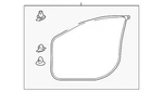 Genuine Mitsubishi Door Weather-strip 5725A346. Fixed Price $101.49.