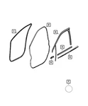 Genuine Mopar Door Glass Weatherstrip Right 68242108AE. Fixed Price $194.78.