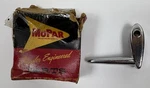 New Old Stock Left Vent Wing Handle For 1957-59 4 Door Models Mopar #1833675. Fixed Price $90.00.