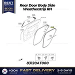 Genuine Rear Door Body Side Weatherstrip Rh 83120AT000 For Kia Niro. Fixed Price $84.00.