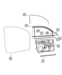 Genuine Mopar Front Door Belt Outer Weatherstrip Right 68070050AE. Fixed Price $67.82.