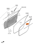 Genuine New Front Door Belt Inside Lh Weatherstrip Hyundai Elantra 2019-2024. Fixed Price $42.75.