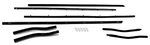 Mustang Beltline / Windowfelt Weatherstrip Kit Coupe 1967 - 1968 Repops. Fixed Price $108.95.