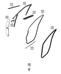 Genuine Mopar Door Belt Inner Weatherstrip Left 68375995AC. Fixed Price $32.32.
