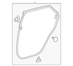 Genuine Lexus Door Weather-strip 67872-0E070. Fixed Price $167.79.