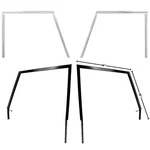 1966 1977 Bronco Door Window Frames (bolt In) 2 Pcs & Moldings. Fixed Price $806.95.