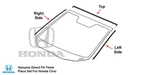 Windshield Trim 2016-2022 Honda Civic/insight 4-DOOR 73150-TBA-A01,73125-TBA-A01. Fixed Price $36.95.
