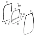 For Jeep Wrangler 2018-2025 68271654AG Front Right Window Channel. Fixed Price $84.52.