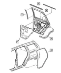 Genuine Mopar Rear Door Belt Weatherstrip Left 55135891AF. Fixed Price $110.07.