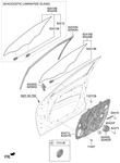 Genuine New Lh Front Door Lower Channel Assy Suits Kia EV6 Gt-line 2022-ONWARDS. Fixed Price $43.36.