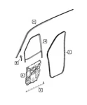 Genuine Mopar Front Door Weatherstrip 68338438AA. Fixed Price $74.15.