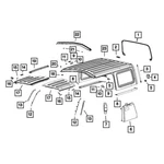 For Jeep Wrangler 2018-2025 68368993AG Rear Roof Panel Weatherstrip. Fixed Price $100.50.