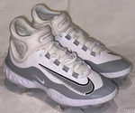 Nike Alpha Huarache Elite 4 Mid White Grey Metal Spike Baseball Cleats Mens 7. Fixed Price $78.96.