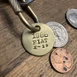 1988 Fiat X-19 Custom Key Fob. Fixed Price $14.95.