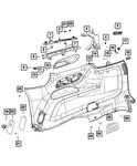 Genuine Mopar Headliner Molding 7EG92PD2AA. Fixed Price $10.40.