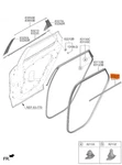 Genuine New Rear Door Belt Inside Lh Weatherstrip Kia Sportage 2021-2024 #b. Fixed Price $122.66.