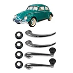 8PCS Set Window Crank Door Handle Black Knob Buffer Vw T1 Bug Beetle Ghia Bus T2. Fixed Price $80.00.