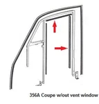 Porsche Window Channel Flexible 356A/356B/356C 644-542-901-00 64454290100. Fixed Price $50.65.