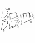 Genuine Mopar 2014-2023 Jeep Cherokee Door Belt Weatherstrip Right 68103096AC. Fixed Price $39.59.