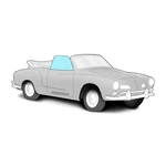 1959-1974 Vw Ghia Convertible Right Door Window Glass Clear 141845202B. Fixed Price $299.95.