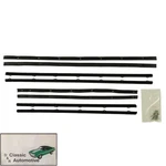 1962-65 Chevy Ii Nova Coupe Oe Style Fuzzy 8PC Window Felt Sweep Weatherstrip 63. Fixed Price $154.95.